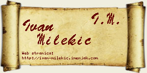 Ivan Milekić vizit kartica